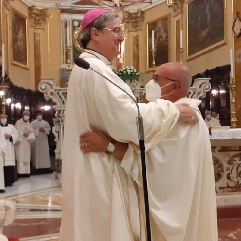 Don Giovanni Lattuca con monsignor Savino