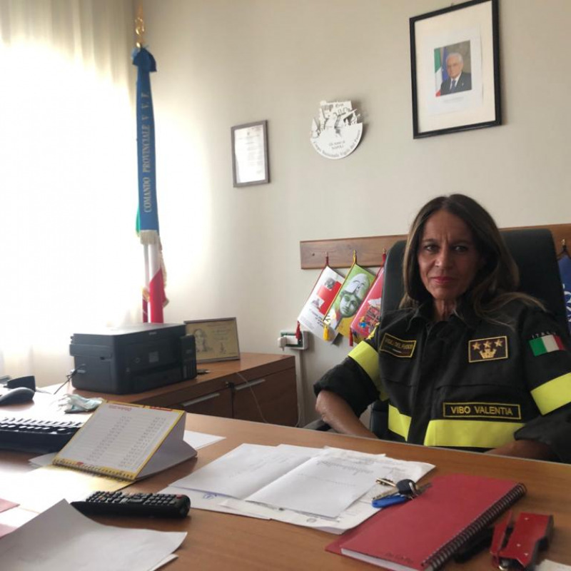 Alessandra Rilievi, alla guida del comando provinciale dei vigili del fuoco di Vibo