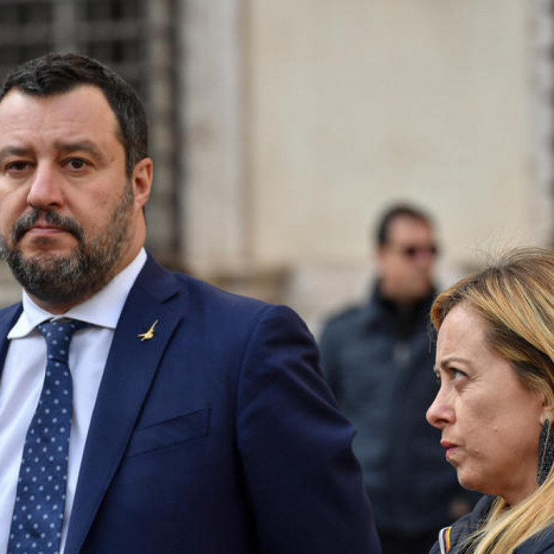 Matteo Salvini e Giorgia Meloni in una foto d'archivio. ANSA/ALESSANDRO DI MEO