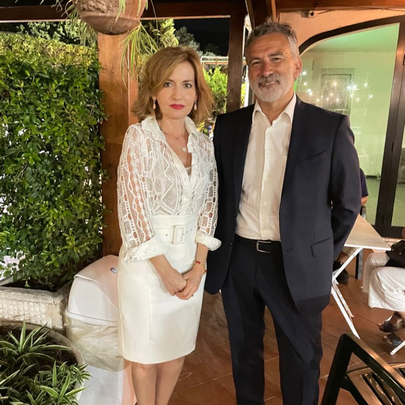 Carmela Cimino con il prof. Giuseppe Gaipa