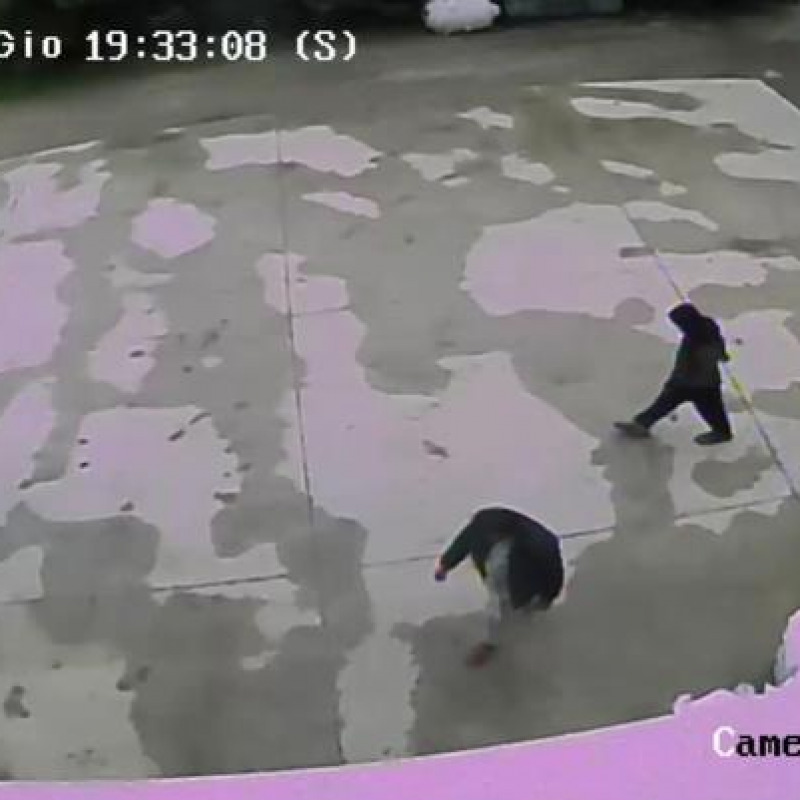 Un fermo immagine del video del 29 aprile relativo allo zio e due cugini di Saman che secondo le ipotesi investigative starebbero andando a scavare la fossa per nascondere il corpo della ragazza