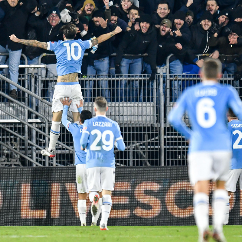 Lazios Luis Alberto celebrates after scoring the 1-3 lead during the italian soccer Serie A match Venezia FC vs SS Lazio at the Pier Luigi Penzo stadium in Venice, Italy, 22 December 2021ANSA/ALESSIO MARINI