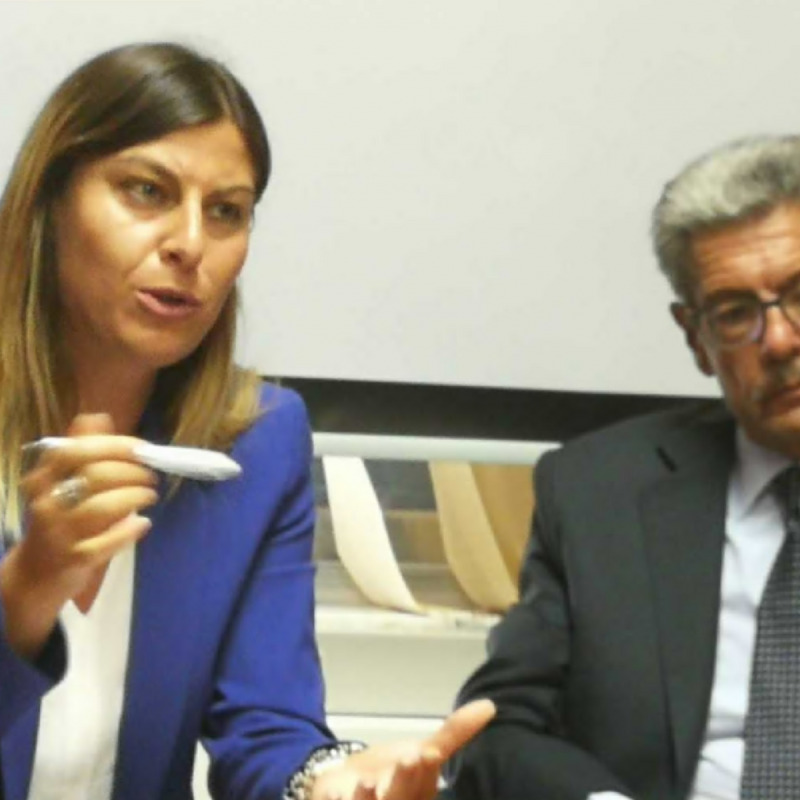 Margherita Saccà pm di Cosenza con il procuratore Mario Spagnuolo