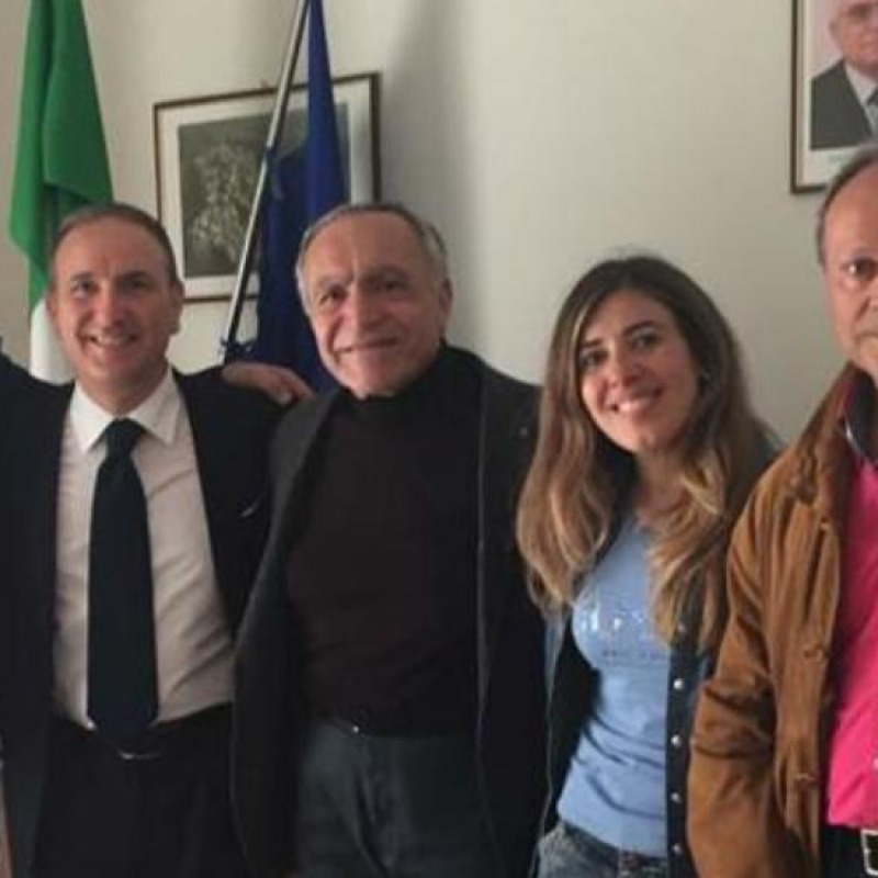 Da sinistra: Saija, Cirino, il sindaco Merlino, Messina e Ruggeri