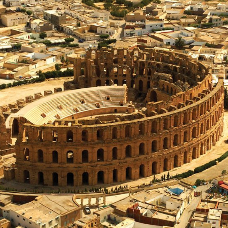 L'anfiteatro romano di El Jem è stato dichiarato nel 1979 patrimonio dell' UNESCO