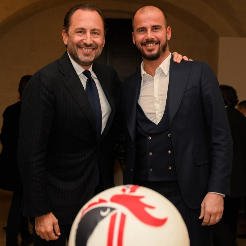 Il presidente del Bari, Lugi De Laurentiis, e il direttore sportivo Ciro Polito