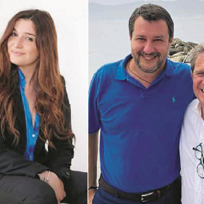 Stefania Calderone e Salvini con Saccomanno