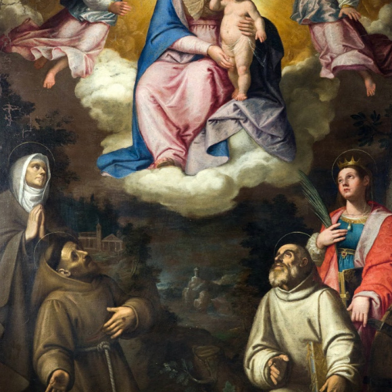DURANTE ALBERTI, Madonna degli Angeli e santi, 330x205, Tusa ME, LGT