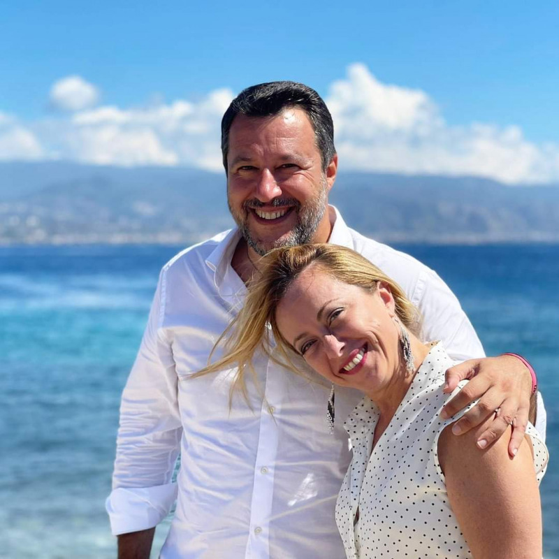 Matteo Salvini e Giorgia Meloni insieme a Messina, lunedì 29 agosto 2022