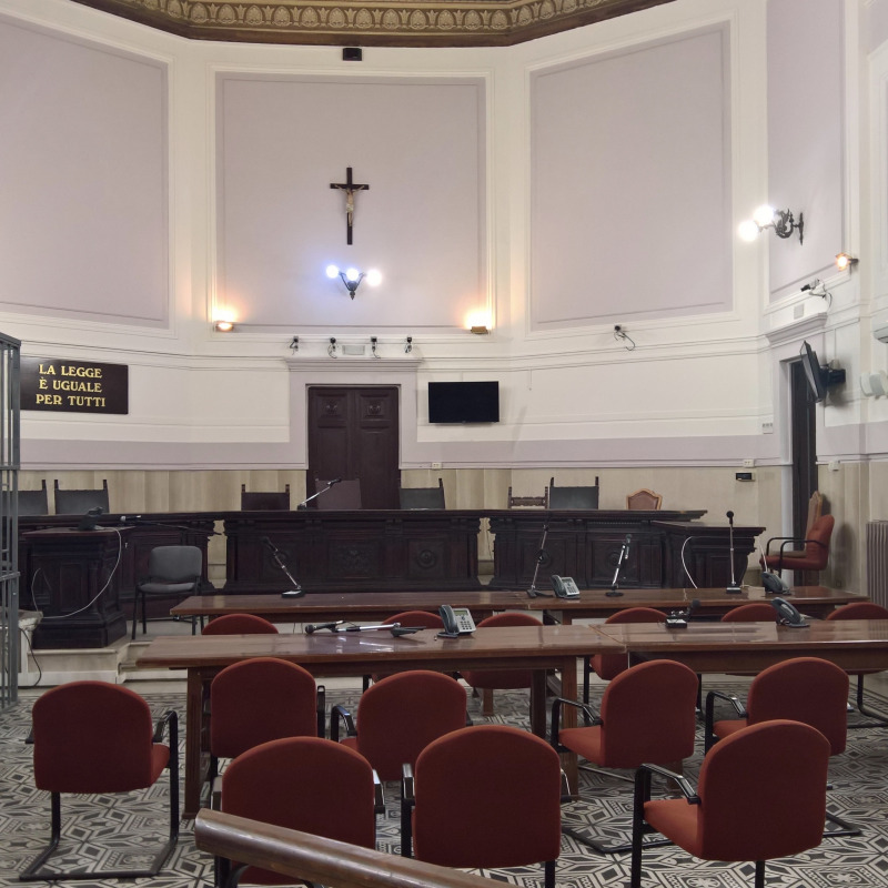 L'aula della Corte d'appello del tribunale di Catanzaro