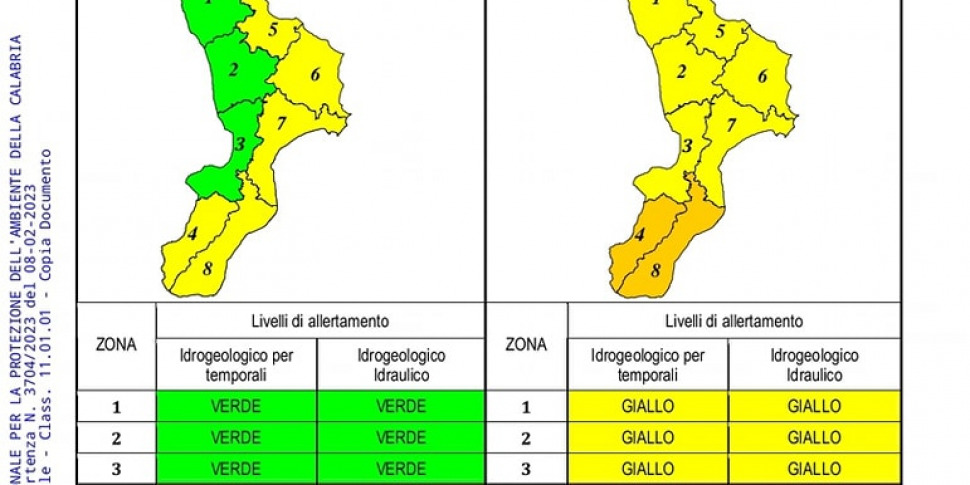 Meteo, allerta arancione a Reggio (e scuole chiuse): gialla nel resto
