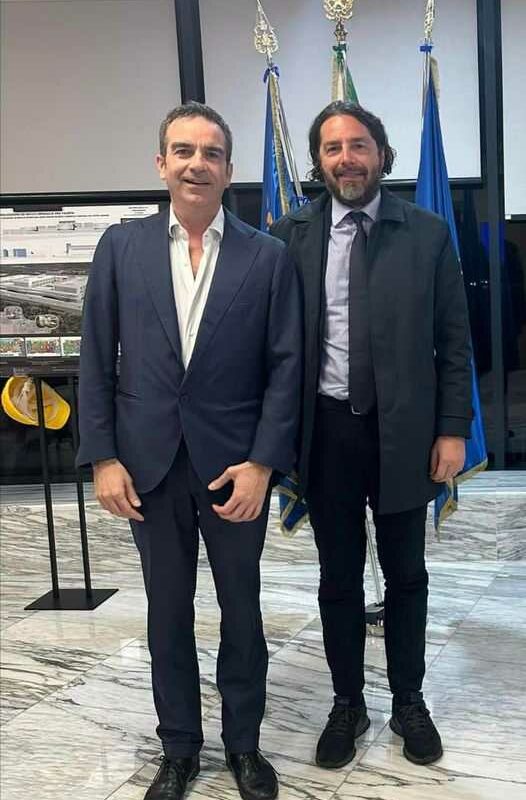 Il presidente della Regione Calabria Roberto Occhiuto insieme al sindaco di Paola Giovanni Politano