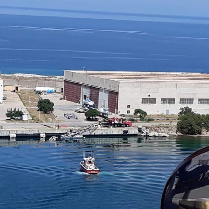 La banchina di ponente del porto di Gioia Tauro dove si è verificato l’incidente costato la vita ad Agostino Filandro