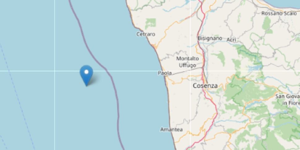 Scossa Di Terremoto Di Magnitudo 3.3 Avvertita Nel Tirreno Cosentino ...