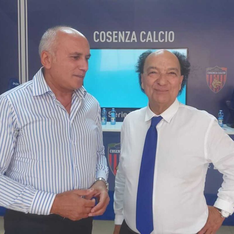 Il presidente Guarascio e il sindaco Caruso