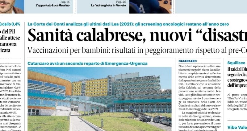 Rassegna stampa 02-09-23 edizioni Calabria