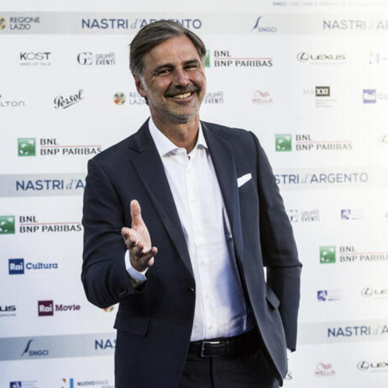 Beppe Convertini durante la cerimonia di premiazione della 76esima edizione del premio cinematografico ÒNastri d'argento 2022Ó, presso il museo Maxxi, Roma, 20 giugno 2022. ANSA/ANGELO CARCONI