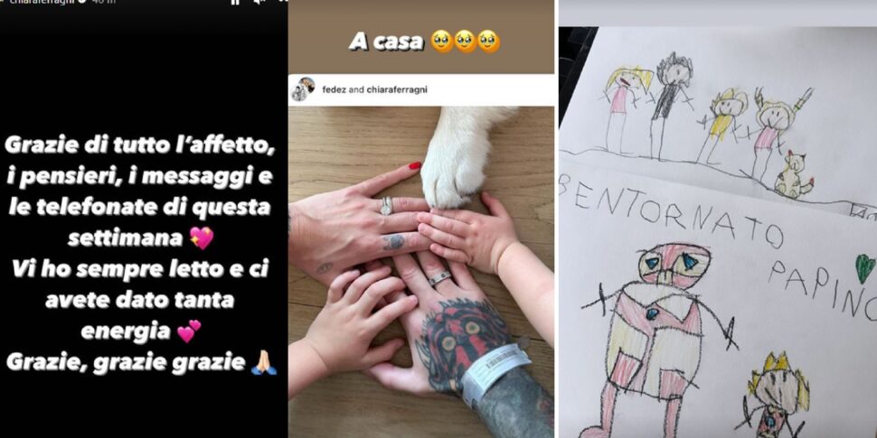 Fedez Lascia L Ospedale E Torna A Casa Su Instagram Le Mani Della Famiglia Per Dire Grazie