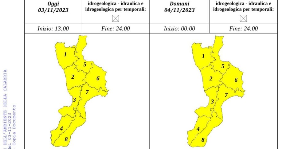 Maltempo, Oggi Allerta Gialla In Calabria - Gazzetta Del Sud