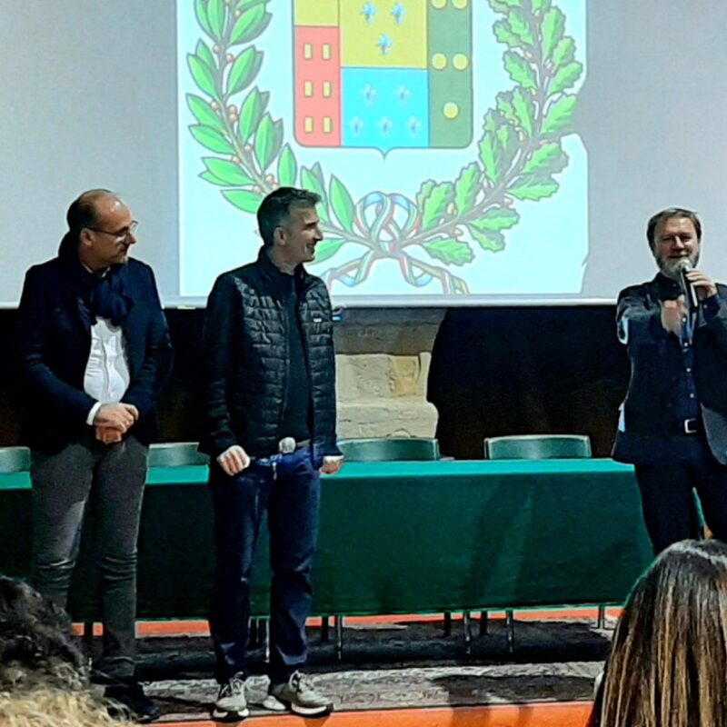 Il sindaco Antonino Todaro, Valentino Picone e il regista Francesco Amato