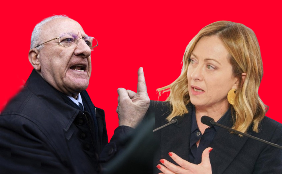 Vincenzo De Luca insulta Giorgia Meloni: "Senza soldi non si l… Vincenzo De Luca insulta Giorgia Meloni: "Senza soldi non si l…