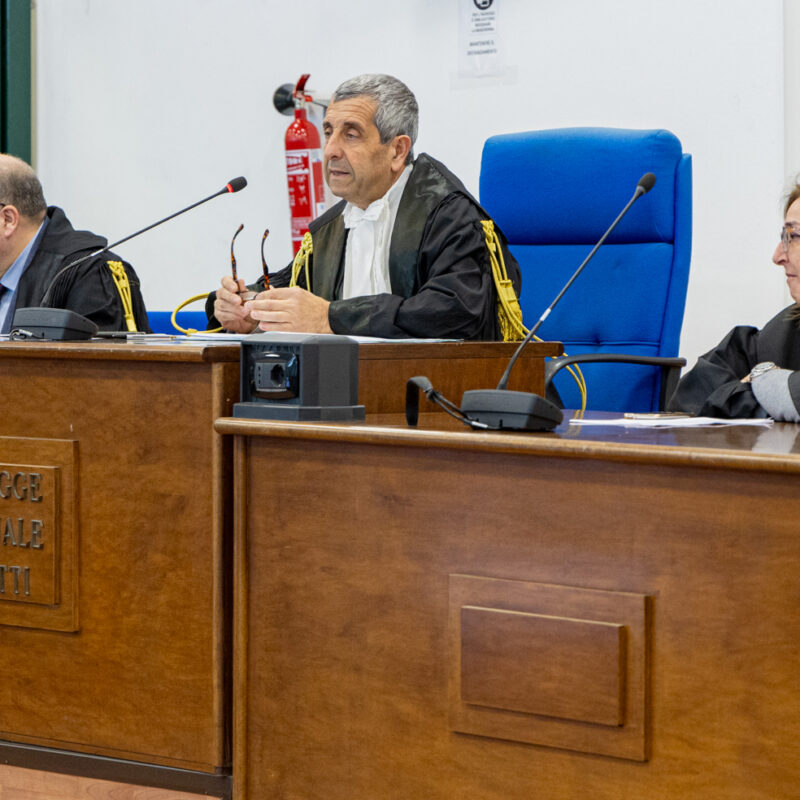 I giudici Antonio Giacobello, Francesco Tripodi e Daria Orlando