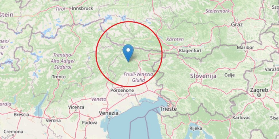 Scossa di terremoto di magnitudo 4.5 scuote il Friuli Venezia Giulia: epicentro in provincia di Udine