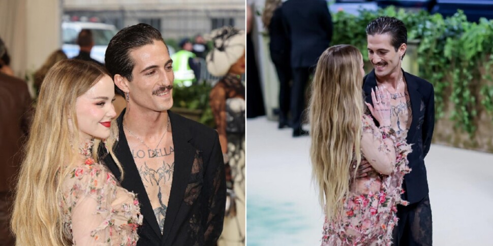 Damiano dei Maneskin e Dove Cameron sul red carpet incantano il Met ...