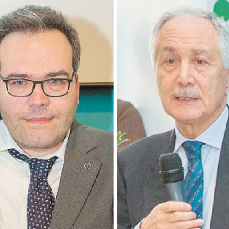 Gli ex presidenti della Fondazione Aurora Mario Melazzini e Alberto Fontana, il prof. Giuseppe Vita