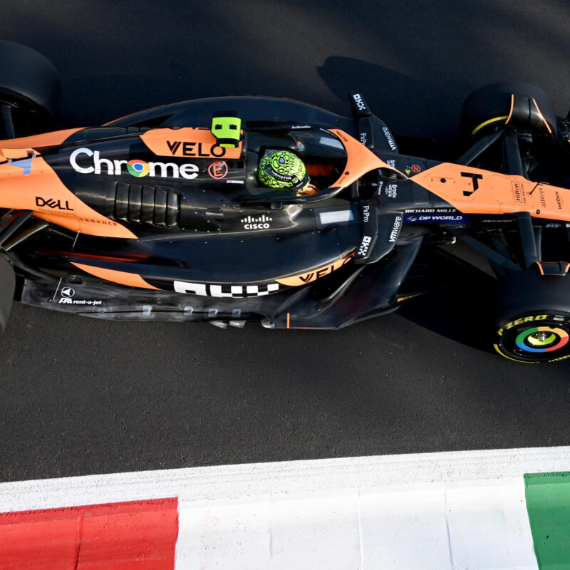 McLaren driver Lando Norris of Britain steers his car during the second practice session of the Grand Prix of Italy, Monza, Italy, 30 August 2024. The Formula 1 Grand Prix of Italy is held at the circuit on 01 September. ANSA/DANIEL DAL ZENNARO