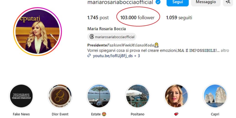 Caso Sangiuliano, la rapida ascesa di Maria Rosaria Boccia su Instagram: follower quadruplicati