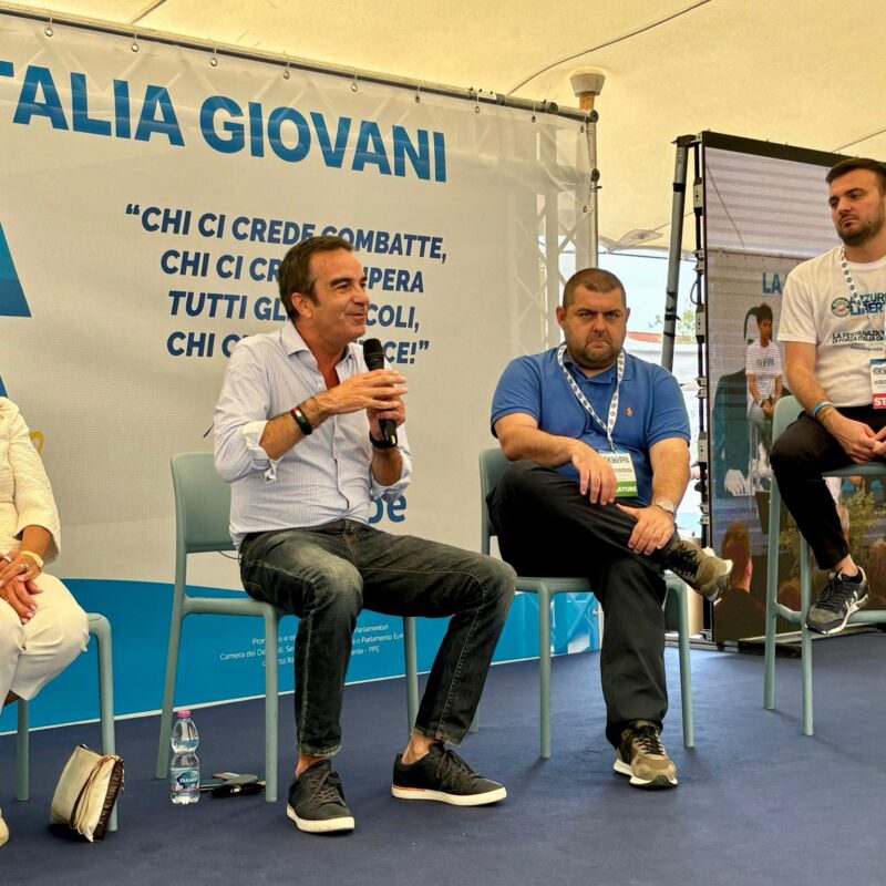 Il presidente della Regione Calabria, Roberto Occhiuto, durante un Forum ANSA, Roma, 11 ottobre 2023. ANSA / ETTORE FERRARI