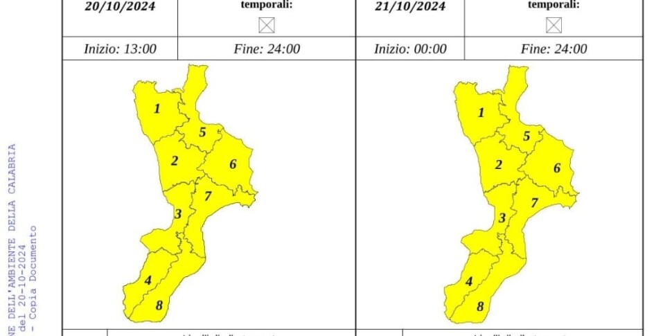 Ancora Allerta Gialla In Calabria. A Catanzaro Confermata La Chiusura ...