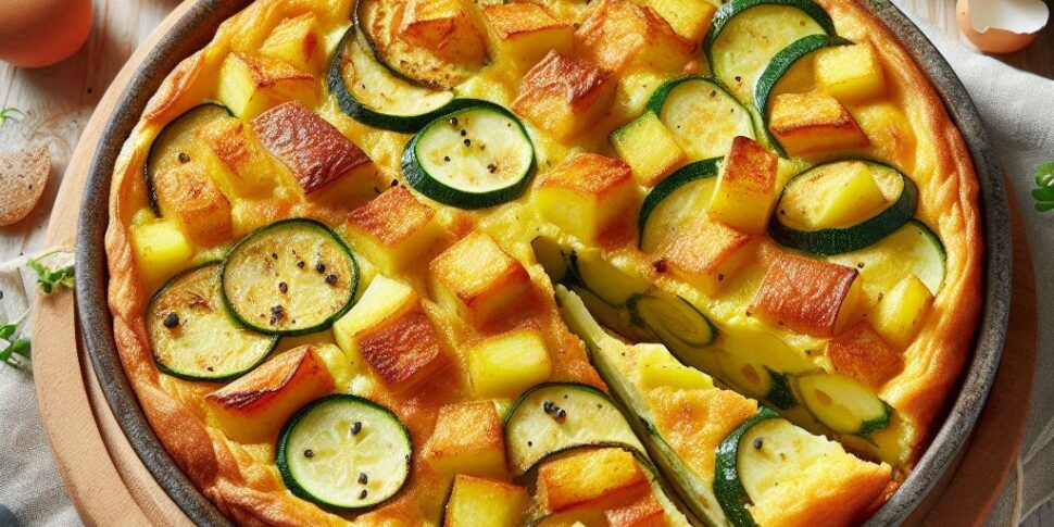 La frittata al forno con patate e zucchine: ingredienti e ricetta per un piatto facile, veloce e gustoso