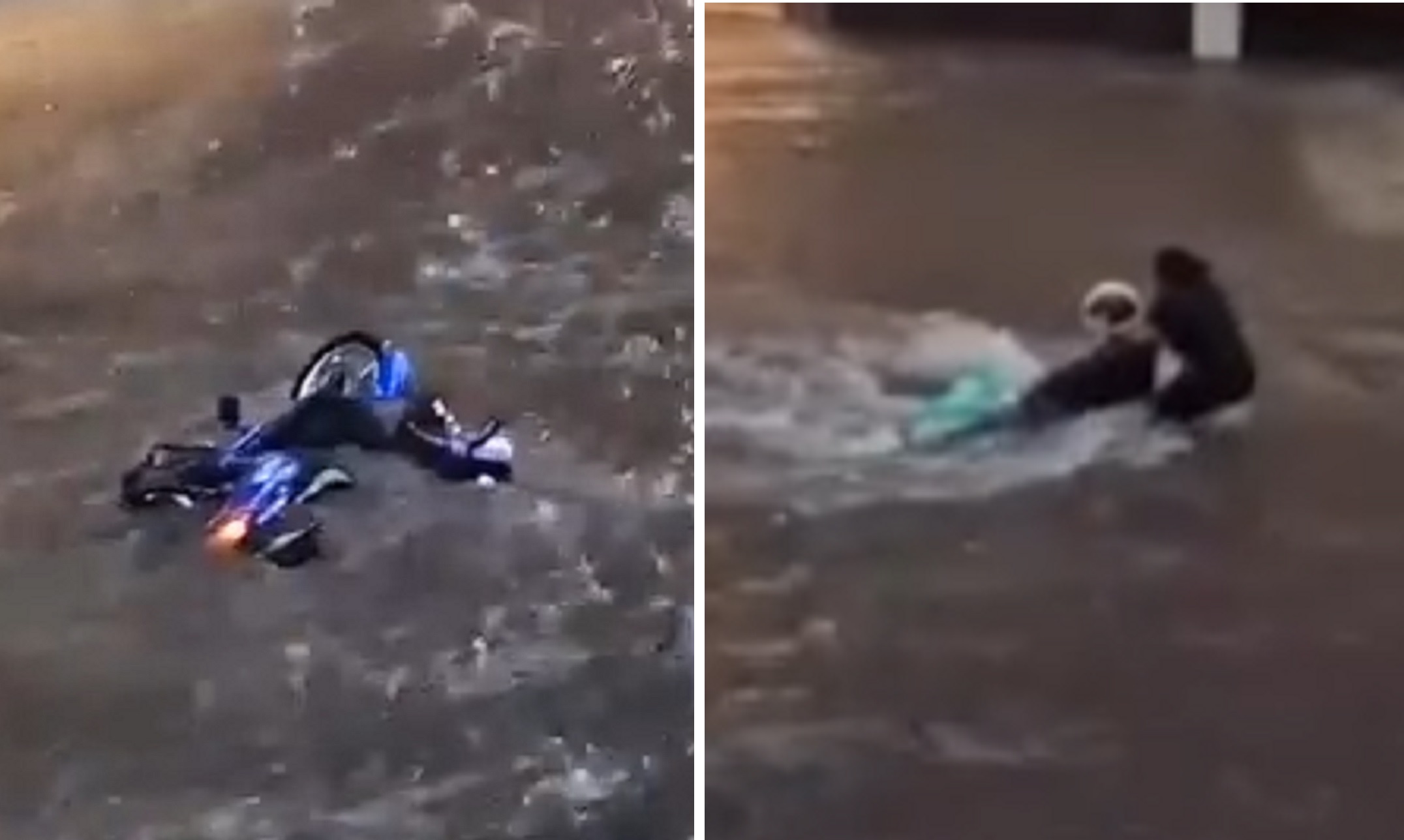 Diluvio a Catania, il video del motociclista trascinato in via Etne… Diluvio a Catania, il video del motociclista trascinato in via Etne…