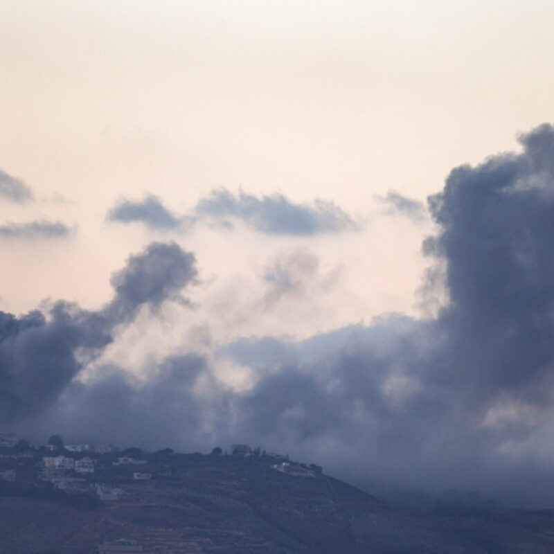 epa11634074 Smoke rises as a result of an Israeli airstrike near Al Khiam in southern Lebanon, as seen from the Israeli side of the border, northern Israel, 30 September 2024. The Israeli military announced on 30 September that it had 'eliminated' the head of the Lebanon Branch of Hamas during an overnight 'IDF and ISA intelligence-based operation' in Lebanon. The Israel Defense Forces (IDF) said they 'will continue to strike, harm, and degrade' Hezbollah's military in Lebanon. EPA/ATEF SAFADI