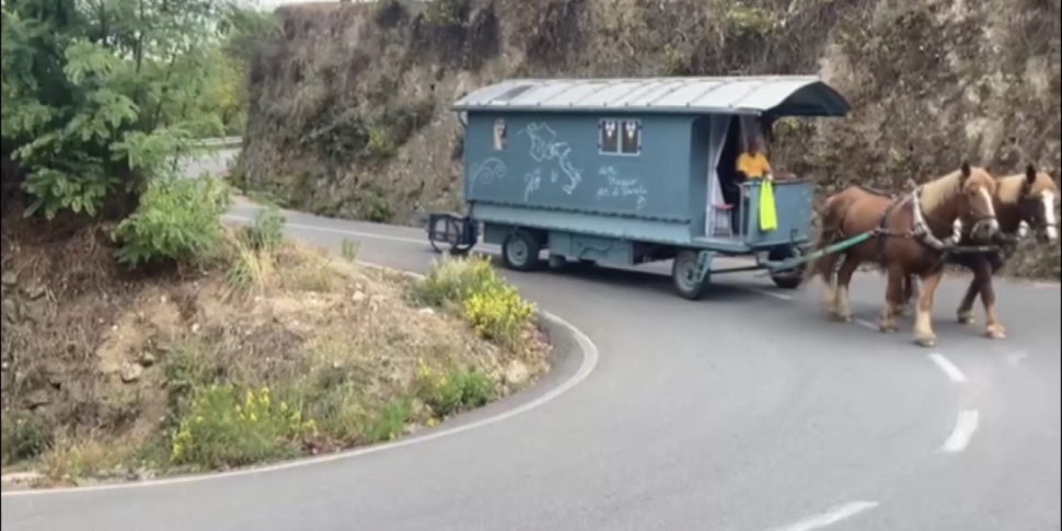 In giro per il mondo con un mezzo trainato da cavalli, la storia di Kristen e Pierangelo