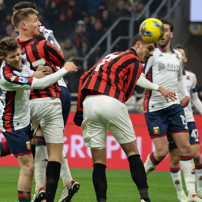 AC Milan's forward Alvaro Morata during the Italian Serie A soccer match AC Milan vs CFC Genoa at Giuseppe Meazza Stadium in Milan, Italy, 15 December 2024. ANSA / ROBERTO BREGANI