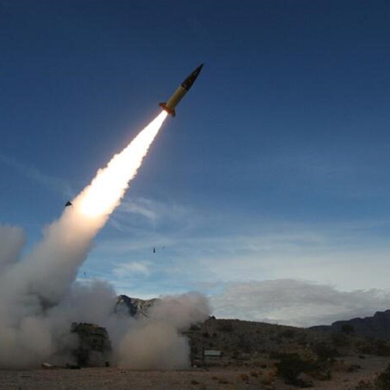 This handout photo courtesy of the US Department of Defense taken on December 14, 2021 shows the US Army conducting live fire tests of the Army Tactical Missile System (ATACMS) at the White Sands Missile Range in New Mexico. US President Joe Biden has authorized Ukraine to use long-range American missiles, such as ATACMS, against military targets inside Russia, a US official told AFP on condition of anonymity, confirming media reports. (Photo by John Hamilton / DoD / AFP) / RESTRICTED TO EDITORIAL USE - MANDATORY CREDIT "AFP PHOTO / JOHN HAMILTON / US DEPARTMENT OF DEFENSE" - NO MARKETING NO ADVERTISING CAMPAIGNS - DISTRIBUTED AS A SERVICE TO CLIENTS