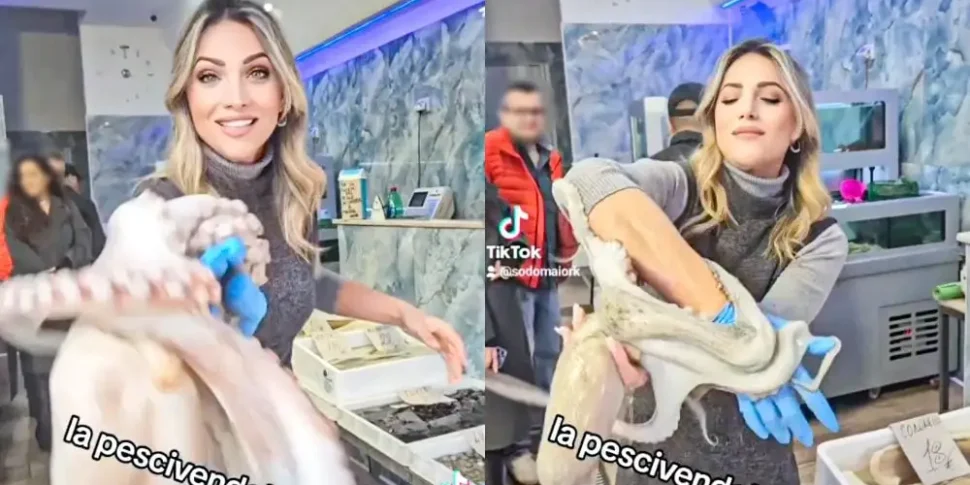 Bannata da TikTok perché "maltratta i polpi", la "pescivendola più bella d