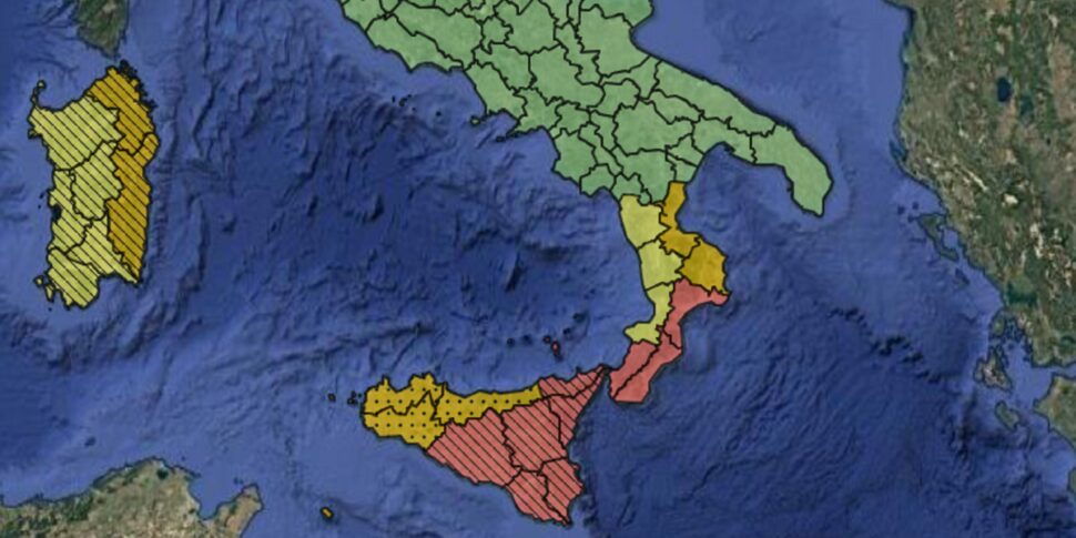 Maltempo: allerta rossa per oggi in Calabria e Sicilia. Scuole chiuse in diverse province