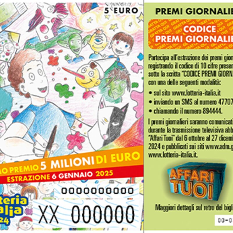 Biglietti della Lotteria Italia in vendita, Roma, 5 gennaio 2019 Quest'anno sono stati venduti sette milioni di biglietti con un calo del 18,6% rispetto all'edizione dello scorso anno. E' il secondo peggior risultato di sempre. ANSA/MASSIMO PERCOSSI