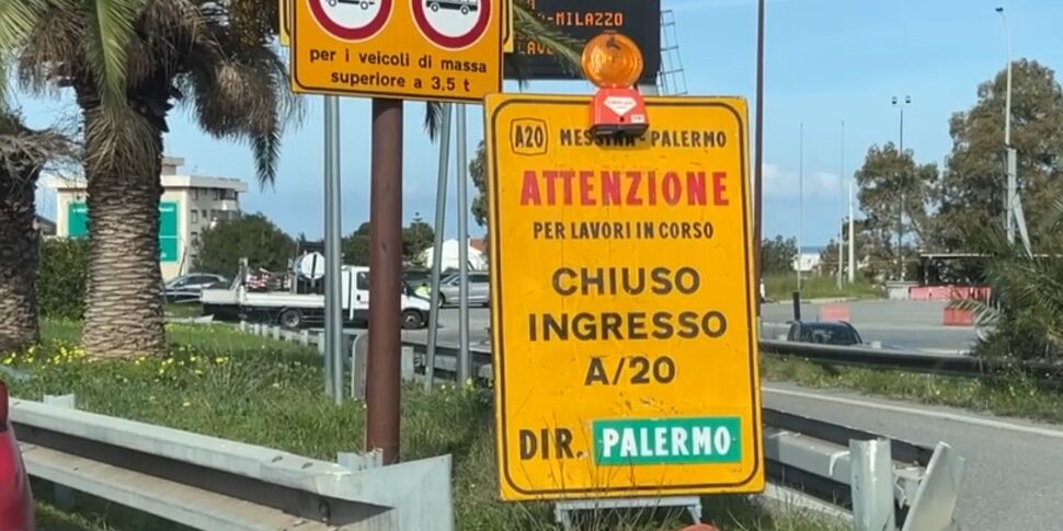 Chiusa la A20 tra Rometta e Milazzo: viabilità sotto controllo
