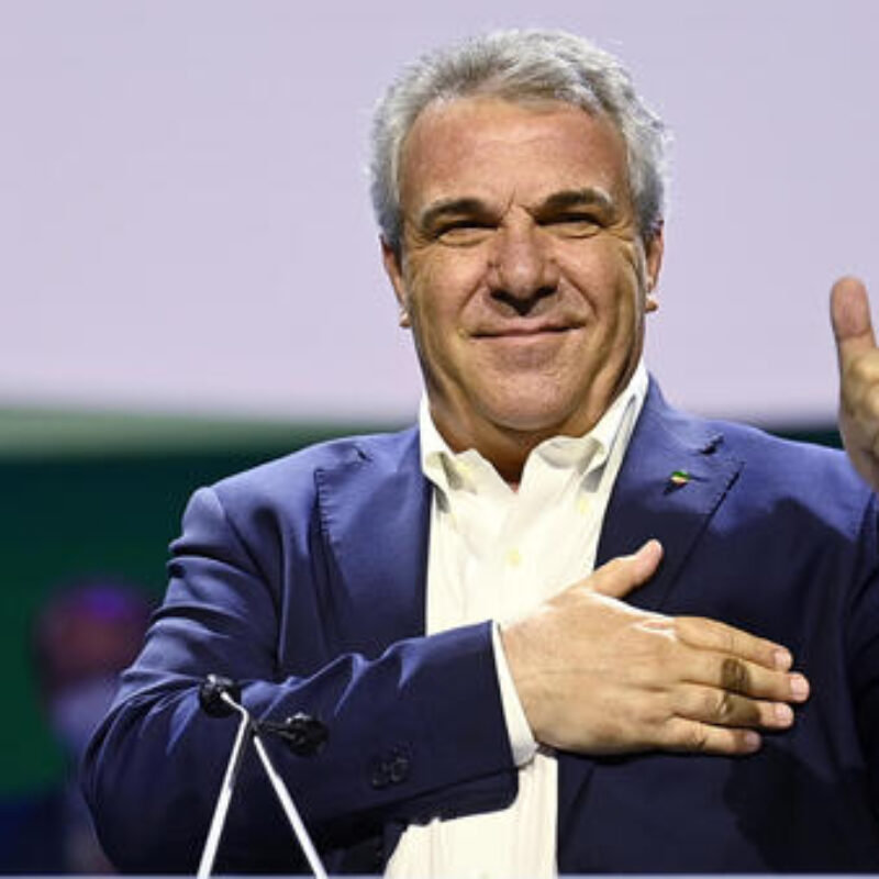 Luigi Sbarra, segretario generale della Cisl, durante il XIX Congresso Confederale della Cisl a Roma, 28 maggio 2022. ANSA/RICCARDO ANTIMIANI