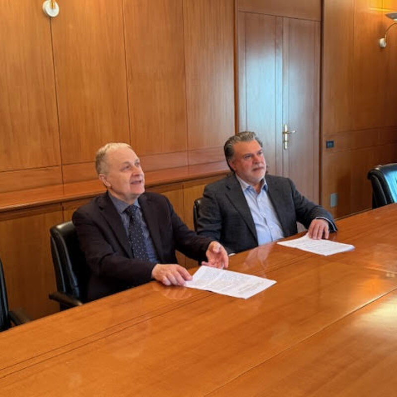 Nella foto: un momento della conferenza stampa di presentazione della Festa del medico con Caudo e Rotondo