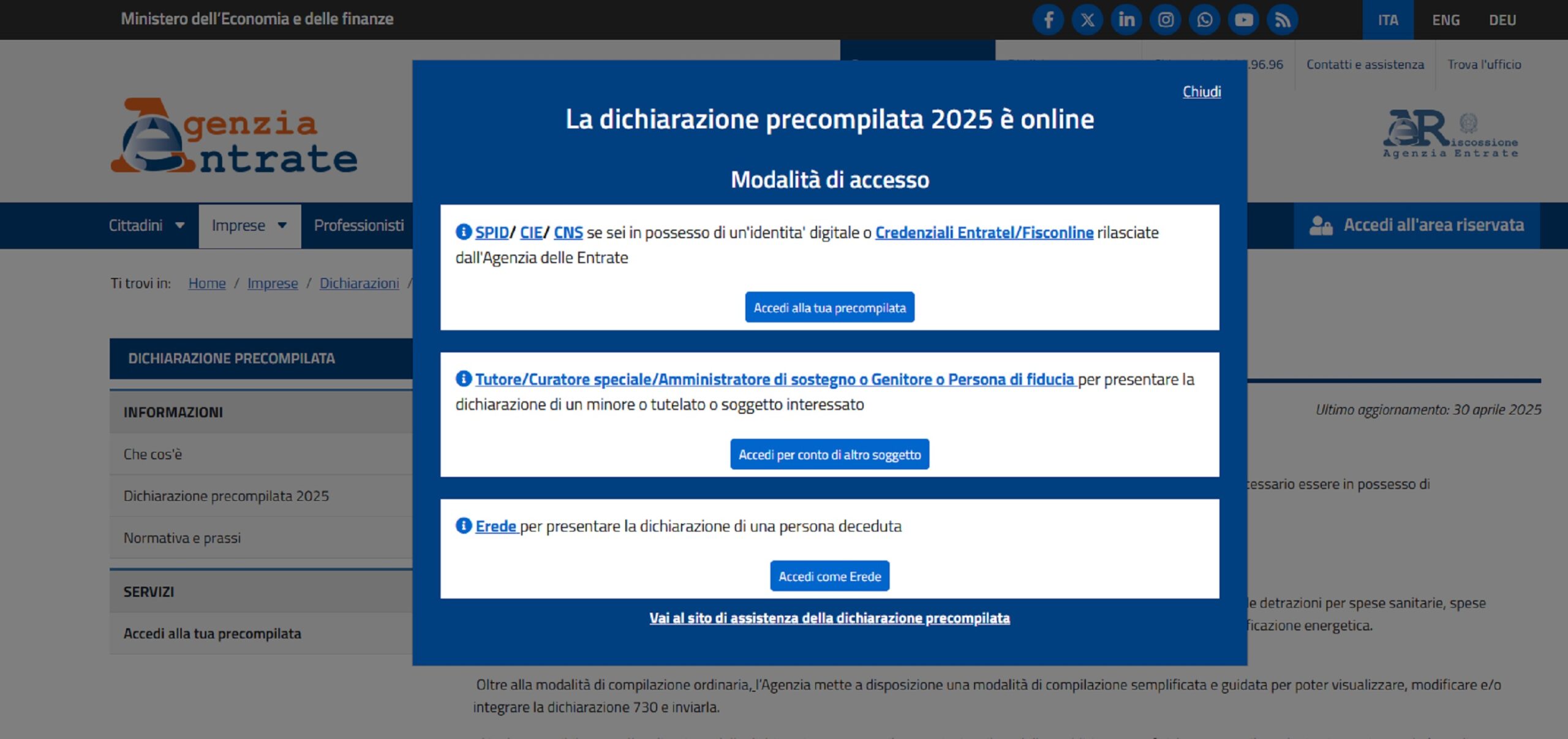 Precompilata, in tilt il sito dell’Agenzia delle Entrate nel giorno… Precompilata, in tilt il sito dell’Agenzia delle Entrate nel giorno…