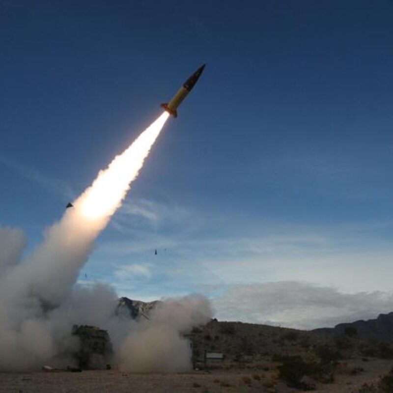 This handout photo courtesy of the US Department of Defense taken on December 14, 2021 shows the US Army conducting live fire tests of the Army Tactical Missile System (ATACMS) at the White Sands Missile Range in New Mexico. US President Joe Biden has authorized Ukraine to use long-range American missiles, such as ATACMS, against military targets inside Russia, a US official told AFP on condition of anonymity, confirming media reports. (Photo by John Hamilton / DoD / AFP) / RESTRICTED TO EDITORIAL USE - MANDATORY CREDIT "AFP PHOTO / JOHN HAMILTON / US DEPARTMENT OF DEFENSE" - NO MARKETING NO ADVERTISING CAMPAIGNS - DISTRIBUTED AS A SERVICE TO CLIENTS