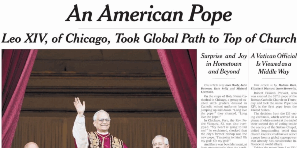 “An american Pope”, ecco come i giornali di tutto il mondo celebrano il pontefice venuto “sulla scia di Francesco” “An american Pope”, ecco come i giornali di tutto il mondo celebrano il pontefice venuto “sulla scia di Francesco”