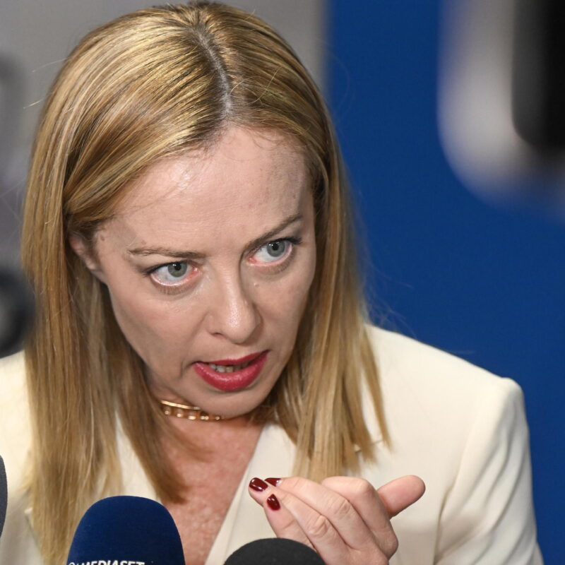 epa12196745 Italian Prime Minister Giorgia Meloni during a press conference after the NATO summit at the World Forum The Hague, The Netherlands, 25 June 2025. The Netherlands, for the first time in NATO's history of existence, is hosting a NATO summit. EPA/JONAS ROOSENS
