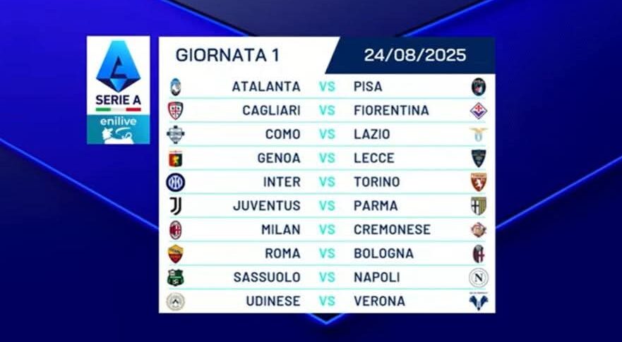 Serie A 2025 26, svelato il calendario. Il Napoli campione d Serie A 2025 26, svelato il calendario. Il Napoli campione d